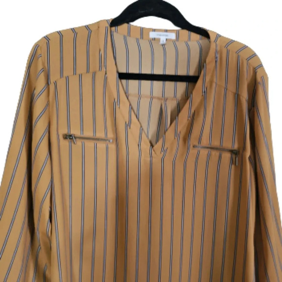 Maurices Striped Blouse Gold - Picture 3 of 8